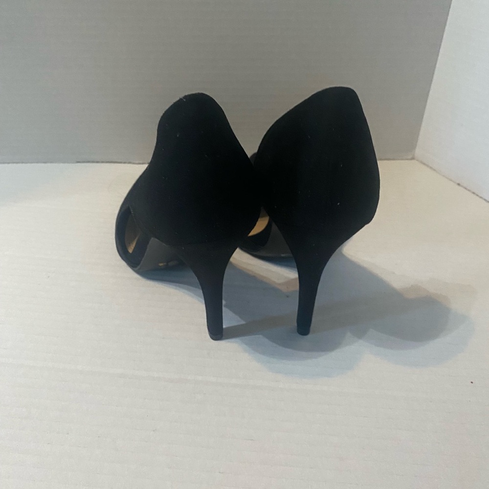 Chinese Laundry black textured front cut out heels 8.5 size and 4inch heel - Picture 3 of 4